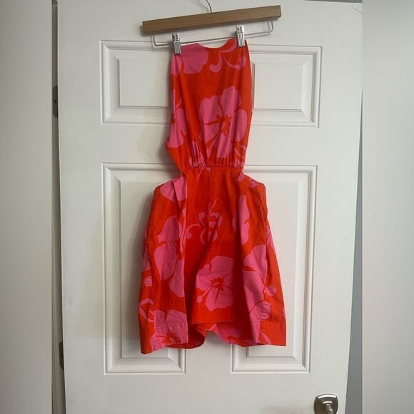 Staud Georgia Red Floral Romper size 2 - Picture 2 of 9